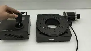 Aluminum Alloy Motorized Rotation Stage Diameter 200mm Black