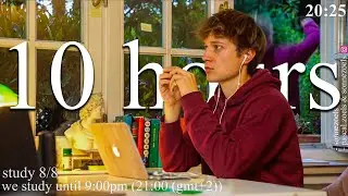 LIVE | 10-HOUR study with me 📚⛈️ rain sounds & pomodoro timer 60 & 10
