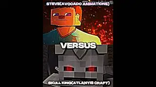 Steve(Avocado Animations) vs Skull King(Atlantic craft) #fyp #minecraft #minecraftedits