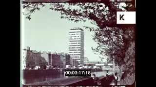 1960s Ireland Travelogue, Dublin, Street Scenes and Restaurants, 16mm