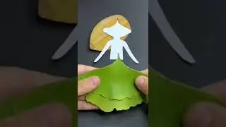 #doll making idea from leaf #🌿🍃💃#Anvi girl