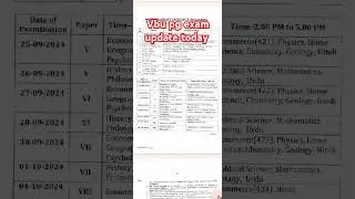 Vbu pg exam update today|| #vbu_hazaribagh #vbuupdates
