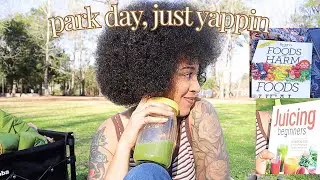 Yapping at the Park With My Green Juice & Health Books 📚🥰🌱 - 78 Degrees in January!