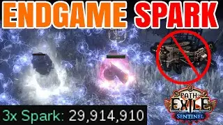*OUTDATED* NO MAGEBLOOD ENDGAME SPARK AURASTACKER CHAMPION BOSSER BUILD GUIDE Path of Exile 3.18 POE