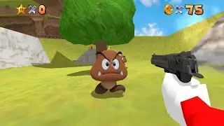 Super Mario 64 but it's a First Person Shooter