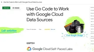 Use Go Code to Work with Google Cloud Data Sources Lab Solution || #GSP701 || Free swags || Arcade