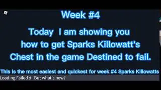 How to get Spark Killowatt's Chest in Destined to fail + How to get Spark Killowatt's Avatar bundle.