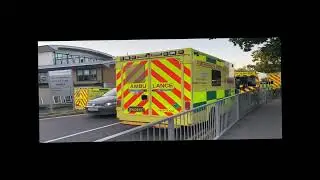 Queues of ambulances waiting at Princess Alexandra Hospital in Harlow