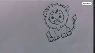How to draw a lion/how to make a little lion/how to draw lion cubs@drawingwithtiti