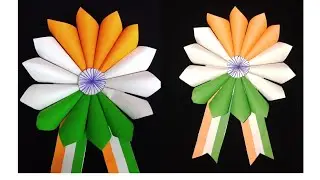 Independence Day badge making // making Indian flag badge // #gulnarsayyed // #17