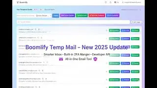 Boomlify Temp Mail &ndash; New 2025 Update: Smarter Inbox, 2FA Manager, API, and More Powerful Features