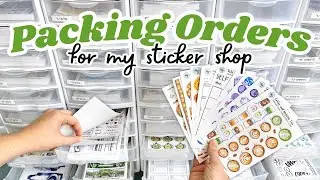 Pack Sticker Orders with Me *LIVE* 💓 Small Business Planner Sticker Shop