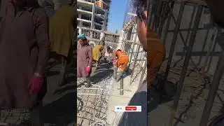 Slab Concrete Work | High-Rise Building Construction | RCC Slab Concrete  #buildingproject