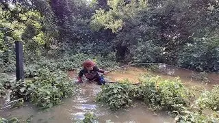 O rio tava muito cheio, e quase veio um BRUTAO #pescaria #vida caseira