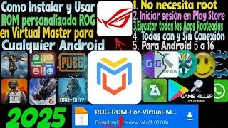 Как установить и использовать ROG Custom ROM в Virtual Master на любом Android без рут-прав || 2025