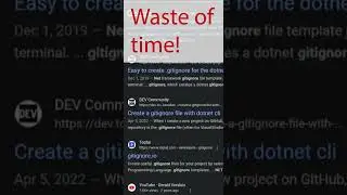 Stop wasting time! Create a .NET .gitignore file the fast way.