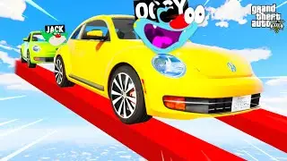 OGGY AND JACK TRIED THE FUNNIEST IMPOSSIBLE PARKOUR RACE CHALLENGE! (GTA 5 Funny Moments)