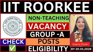 IIT Roorkee Recruitment 2026 | IIT Roorkee Non-Teaching Recruitment 2026 | IIT Recruitment 2026 |