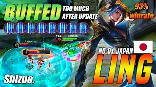 93% WR! New Buffed Ling Meta Build | Ling Best build 2021 | Supreme No.1 Japan Ling By Shizuo. |MLBB