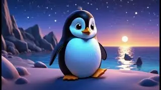 The Lonely Penguin Watched the Waves | English Nursery Rhyme | Kids Songs | Baby Music