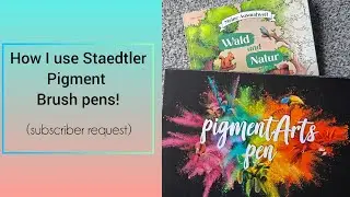 Как я использую ручки-кисти Staedtler Pigment! / Раскрашивание для взрослых