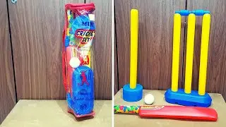 Unboxing and Review of Nippon Mini Cricket Set kit Bag for kids gift