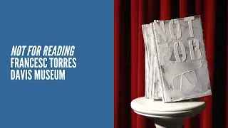 FRANCESC TORRES | NOT FOR READING | DAVIS MUSEUM BARCELONA