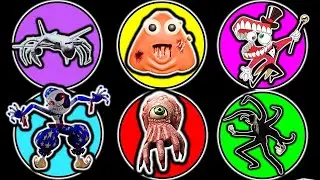 1 KUMPULAN MONSTER !! Brain Eye, Plane Eater, Pou, Slenderman, Cartoon Train Eater, Moondrop, Caine