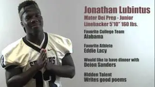 Mater Dei Prep  - Jonathan Lubintus Zone Spotlight