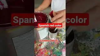 HOW TO MAKE SPANISH RED COLOR AUTOMOTIVE URETHANE PAINT #color #paintmixing #shortvideos