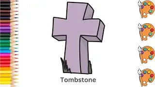Tombstone - Sketch Art and Paint | Step by step tutorial | Pencil to Palette
