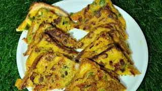 5 मिनट में मसाला बेसन टोस्ट।French Toast Recipe।Bread Toast With Besan।Spicy Veg Toast।Besan Toast ।