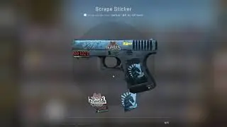 CS:GO Item Glock-18 Off World, P2000 Ivory에 huNter- sticker Stockholm 2021스티커 붙였다 떼어내기
