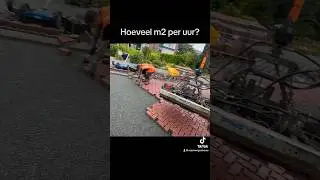 Hoeveel m2 per uur? #vajonwegenbouw #wegenbouw #bestrating #straatmaker #&uacute;t&eacute;p&iacute;t&eacute;s #stratenmaker
