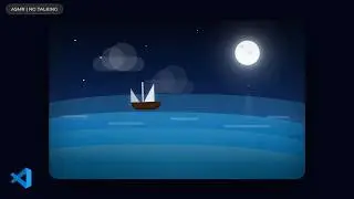 Relaxing Night Ocean 🌙 Pure HTML & CSS Animation (No JavaScript) | ASMR Coding