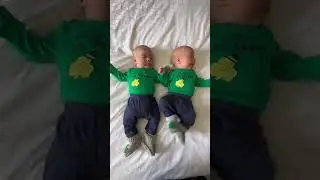 Precious twins celebrate their first st. patrick's day in adorable outfits#stpatricksday
