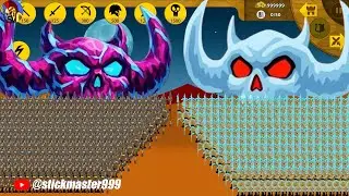 NEW SUMMON BOSSES ARMY 9999 VOLTAIC SKIN VS ARMY 9999 PYROBLAZE | STICK WAR LEGACY | STICK MASTER