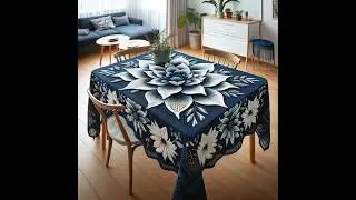 Nice tablecloth #knitted #crochet #design #tablecloth