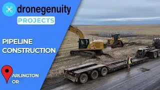 Aerial Overview of New Pipeline Construction in Arlington, OR