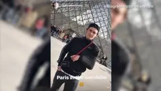 Brooklyn Beckham And His Mom Victoria Having Fun In Paris