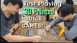 Тестирование игр с напечатанными на 3D-принтере кубиками (Liars Dice, Qwixx, Catan, Zombie Dice, ...