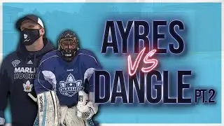 Dangle vs. Ayres PT 2 - Does Steve Have What It Takes To Be An Emergency Goalie? | 10 Shot Challenge