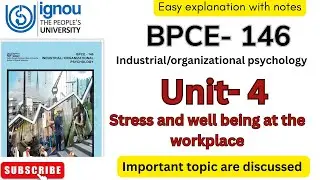 BPCE-146 Stress and well being at the workplace #ignou #bpce146 #ignounotes #exam #ignoubooks #exam