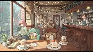 Lofi Cafe - Warm Light Cafe Lofi Beats ( 1 hour )