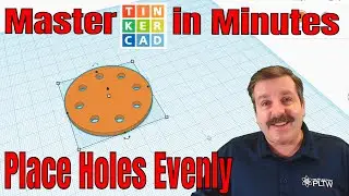 Place Holes evenly on a circle in Tinkercad | Steps in under 3 minutes
