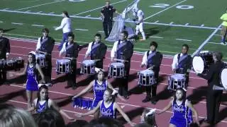 SA MacArthur Band - Drum Line & Student Section (Mac vs Madison 11-3-12) Pt 1 of 2