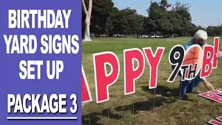 Birthday Yard Sign Set up Instruction / Package 3
