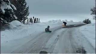 Sledding on the fastest hill and trying out Temu helicopter