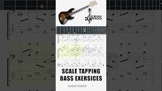 Scale Tapping Bass Exercises By @ChamisBass   #chamisbass #basstabs #shorts #basslesson #talkingbass