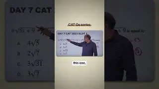 DAY 7 of solving previous year CAT questions in under 60 seconds EVERYDAY for 30 DAYS!